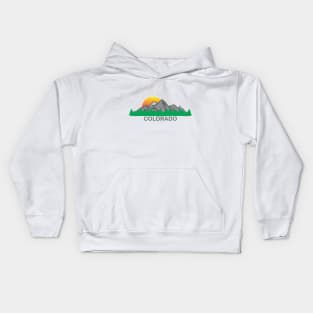 Colorado Mountains and Sun Kids Hoodie